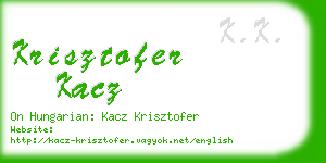 krisztofer kacz business card